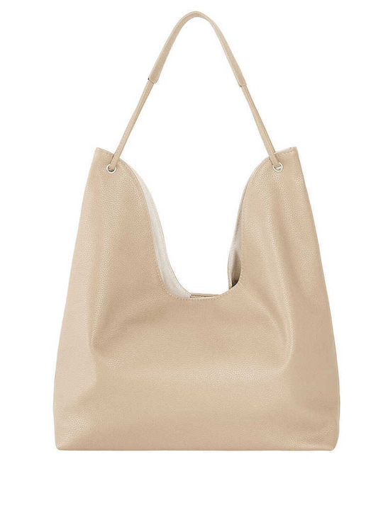 Celestino Women's Shoulder Bag Interior Pouch Beige