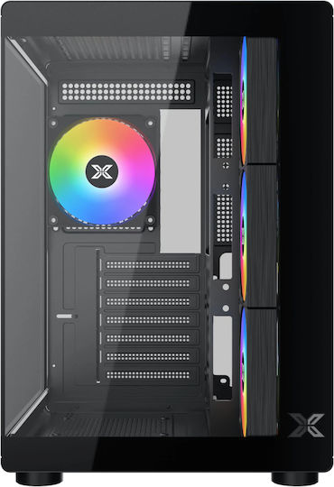 Xigmatek Aqua Compact Air Gaming Midi Tower Κουτί Υπολογιστή με Πλαϊνό Παράθυρο Μαύρο