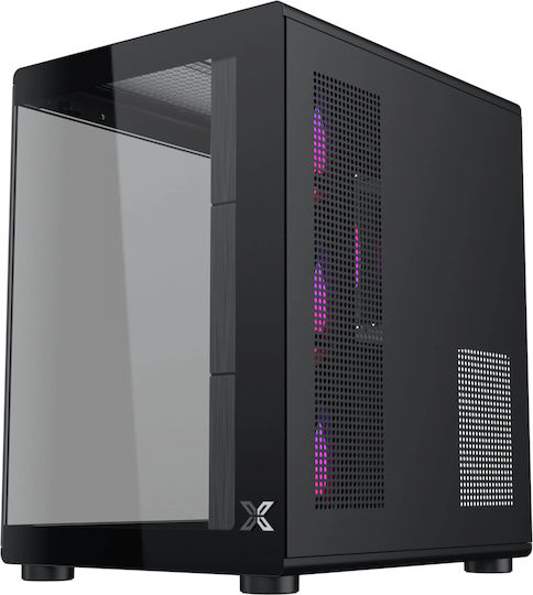 Xigmatek Aqua Compact Air Gaming Midi Tower Κουτί Υπολογιστή με Πλαϊνό Παράθυρο Μαύρο
