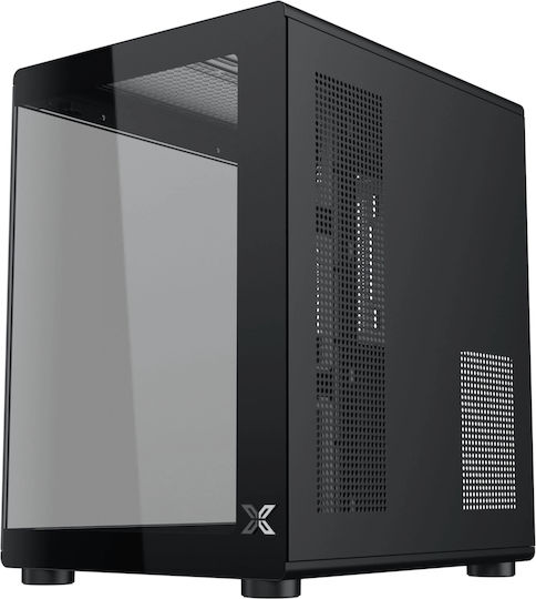 Xigmatek Aqua Compact Air Gaming Midi Tower Κουτί Υπολογιστή με Πλαϊνό Παράθυρο Μαύρο