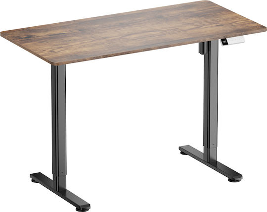Ηλεκτρικό Γραφείο με Ρυθμιζόμενο Ύψος 120x60x72εκ. Μαύρο/καφέ Ηλεκτρικό Γραφείο με Ρυθμιζόμενο Ύψος 120x60x72εκ. Μαύρο/καφέ