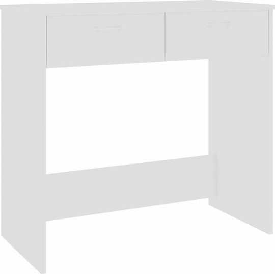 Γραφείο Ξύλινο Λευκό 80x40x75εκ.