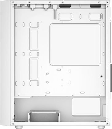 PCCOOLER C3B310 Gaming Midi-Turm Computergehäuse mit Seitenfenster Weiß