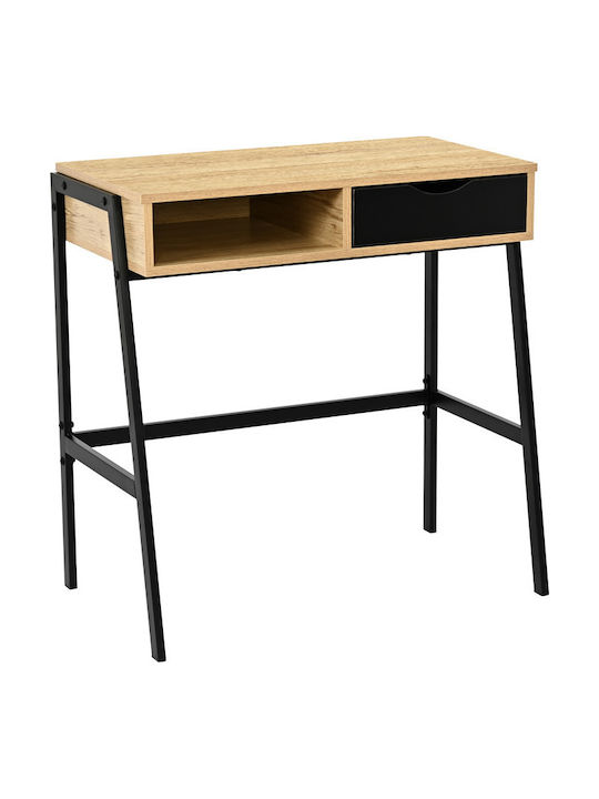 Professionelles Büro Rezio Holz Oak-black Metal mit Metallbeinen 75x45x76cm
