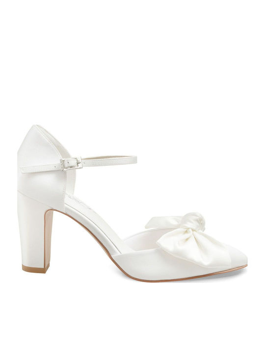 Leder Pumps mit Hohem Absatz Weiße