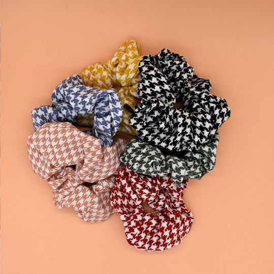 Scrunchies Πιε Ντε Πουλ Λαστιχάκι Μαλλιών Κίτρινο