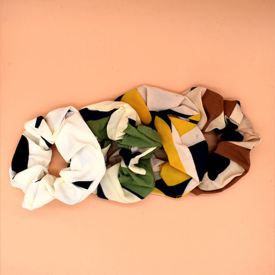 Емприме Ластик За Коса Scrunchies Бял