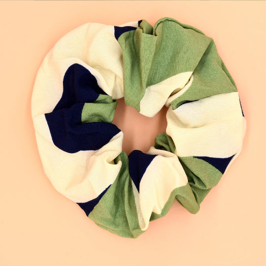 Scrunchies Εμπριμέ Λαστιχάκι Μαλλιών Πράσινο