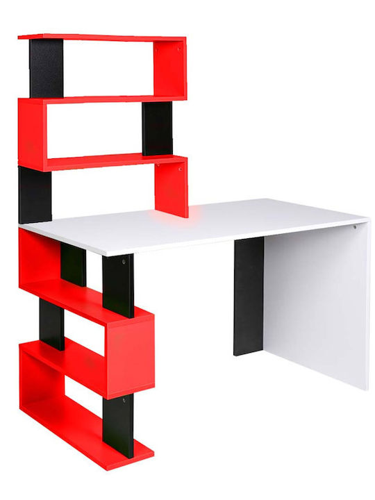 Schreibtisch Holz mit Bücherregal Mehrfarbig 120x60x148cm