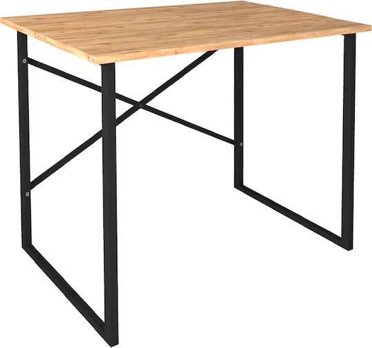Birou Rilke 90x60x75 cm Negru / Stejar Pin