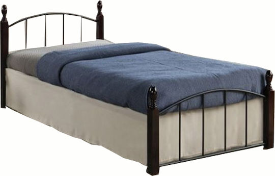 Aragon Κρεβάτι Μονό για Στρώμα 90x190cm Μαύρο Aragon Κρεβάτι Μονό για Στρώμα 90x190cm Μαύρο