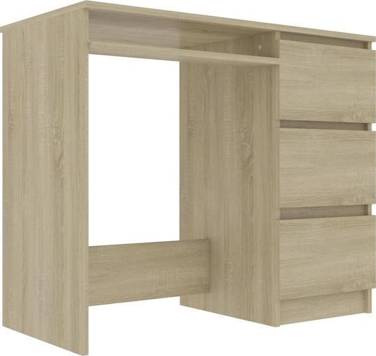 Schreibtisch Holz Beige 90x45x76cm