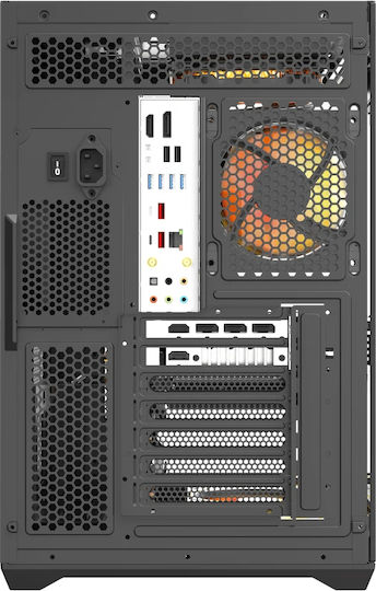 Darkflash C280 Gaming Mini Tower Κουτί Υπολογιστή με Πλαϊνό Παράθυρο και ARGB Φωτισμό Μαύρο +7 Fans