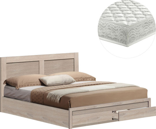 Capri Κρεβάτι Διπλό για Στρώμα 150x200cm Sonama