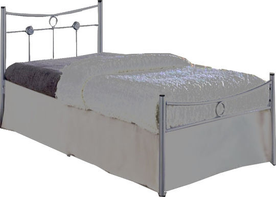 Dugan Einzelbett für Matratze 90x200 cm Silber Dugan Einzelbett für Matratze 90x200 cm Silber