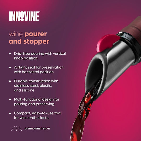 Innovine 12003 Flow Spout And Wine Cap 2-in-1 Sealing Switch
