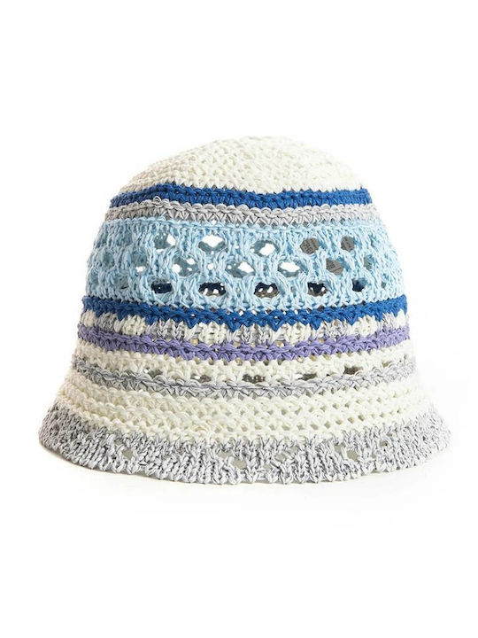 Mod Wave Movement Damenhüte Rattangeflecht Bucket Blau