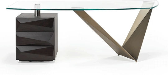 Γραφείο Prisme 200x90x73εκ. Καφέ
