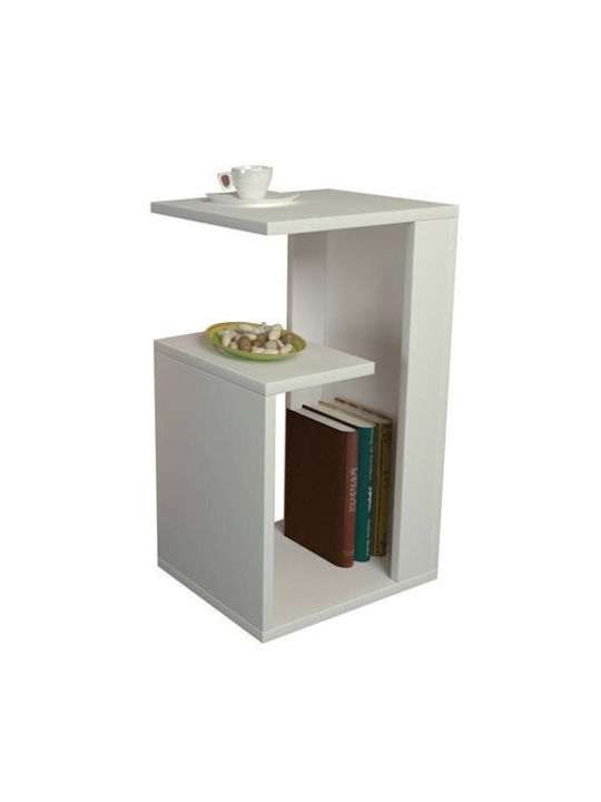Rectangular Side Table Dawn Wooden White W35xL29.5xH60cm