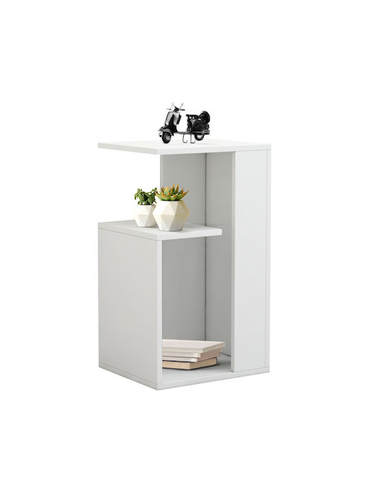 Rectangular Side Table Dawn Wooden White W35xL29.5xH60cm