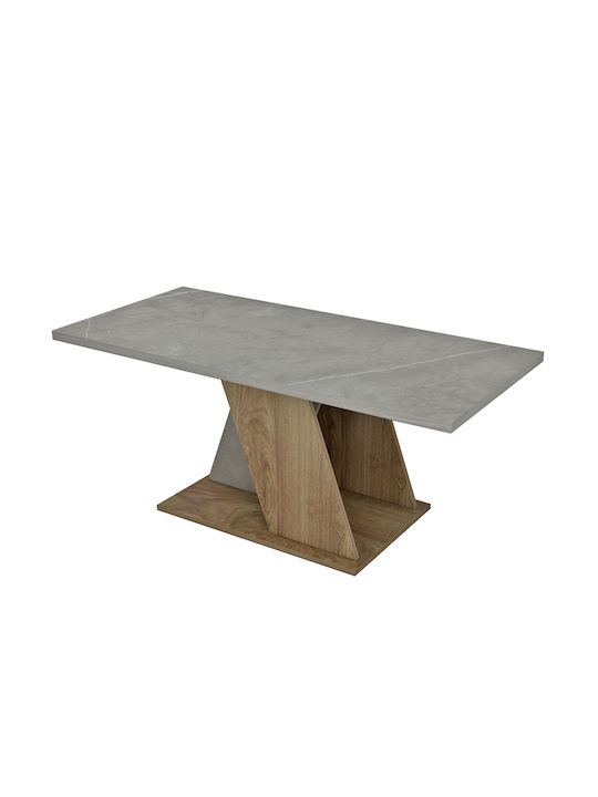 Rectangular Central Coffee Table Dile Wooden Grey W110xL55xH47cm