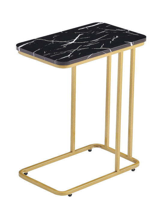 Rectangular Side Table Aria Wooden Mauro M30xL50xH60cm