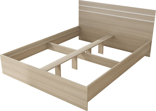 Κρεβάτι Διπλό για Στρώμα 140x200cm Sonoma Κρεβάτι Διπλό για Στρώμα 140x200cm Sonoma