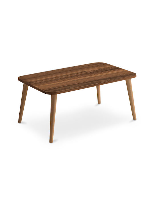 Rectangular Coffee Table Soul Wooden Walnut L90xW55xH41cm.