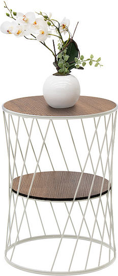 Side Table Jaspin White Brown