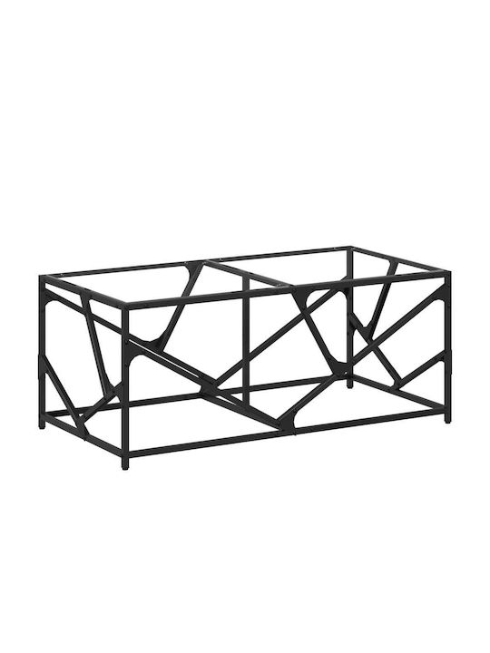 Rechteckiger Zentraler Glastisch Transparent M98,5xP50xH41cm