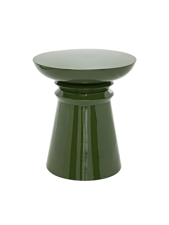 Round Side Coffee Table A-s Jaya Metal Green W38xL38xH43cm