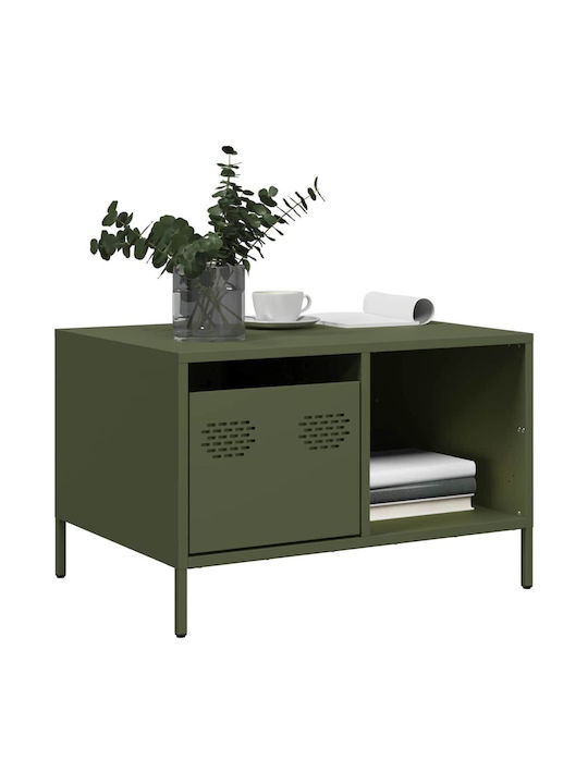 Rectangular Side Metal Green Coffee Table W68.5xL50xH43.5cm