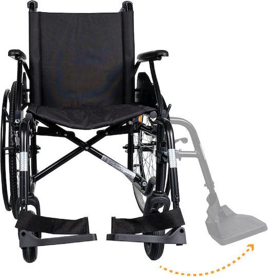 Mobiak Levo Инвалидна Количка 24" Сгъваема 46cm 0810842 Черна