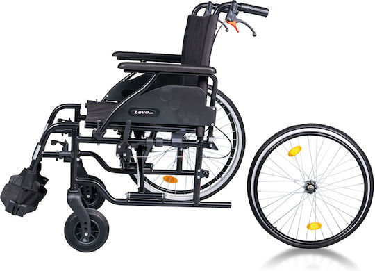 Mobiak Levo Αναπηρικό Αμαξίδιο 24" Πτυσσόμενο 41cm 0810840 Μαύρο