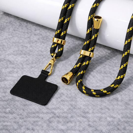 Gelbes Muster Verstellbares Handydekoration Nackenriemen 160cm Hängender Nackenriemen Handy Handytelefon Goldene Akzente Code 143