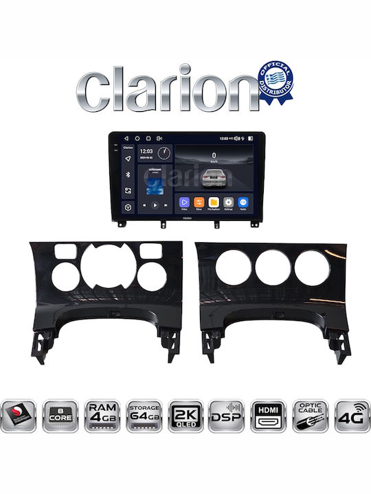 Clarion Ηχοσύστημα Αυτοκινήτου για Peugeot 206 / 3008 2016 (Bluetooth/USB/WiFi/GPS/Apple-Carplay/Android-Auto)