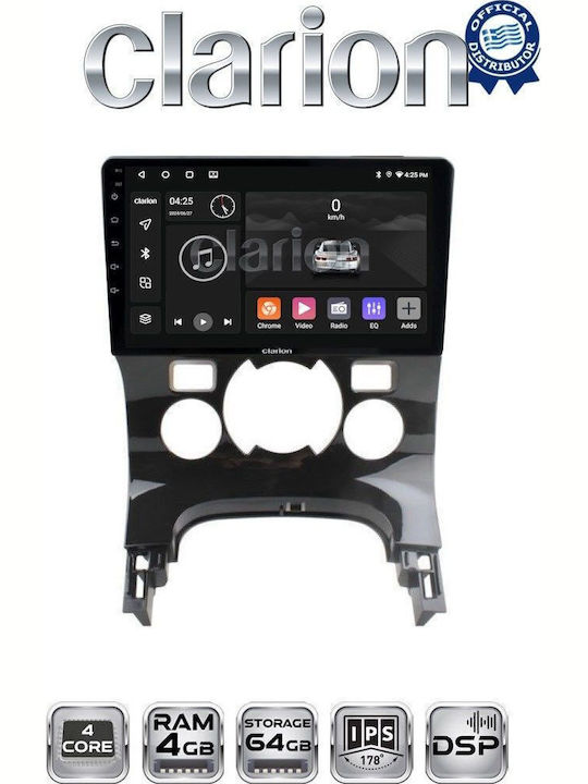 Clarion Ηχοσύστημα Αυτοκινήτου για Peugeot 206 / 3008 2016 (Bluetooth/USB/WiFi/GPS/Apple-Carplay/Android-Auto)