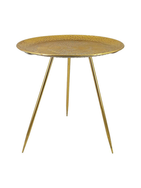 Round Metal Side Table Gold M54.5xL54.5xH57.5cm