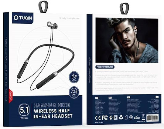 Tuqin QW04 In-ear Bluetooth Handsfree Earphones with Sweat Resistance Black