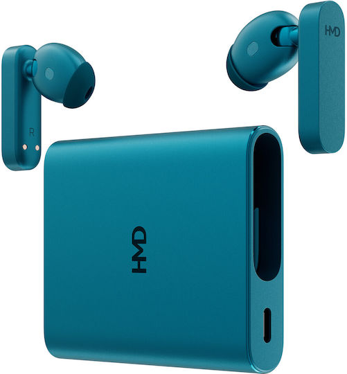 Nokia Amped Buds Bluetooth хендсфри Слушалки с Устойчивост на Пот и Кутийка за Зареждане Син