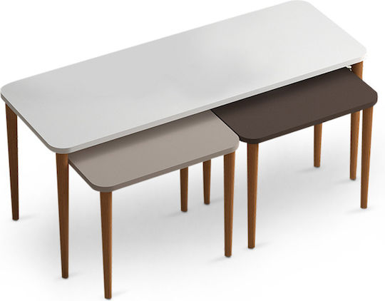 Zigon Set Omega Weiß / Cappuccino / Braun