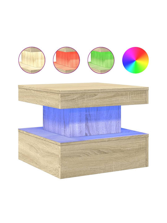 Square Side Table Wooden Sonoma Oak M50xL50xH40cm