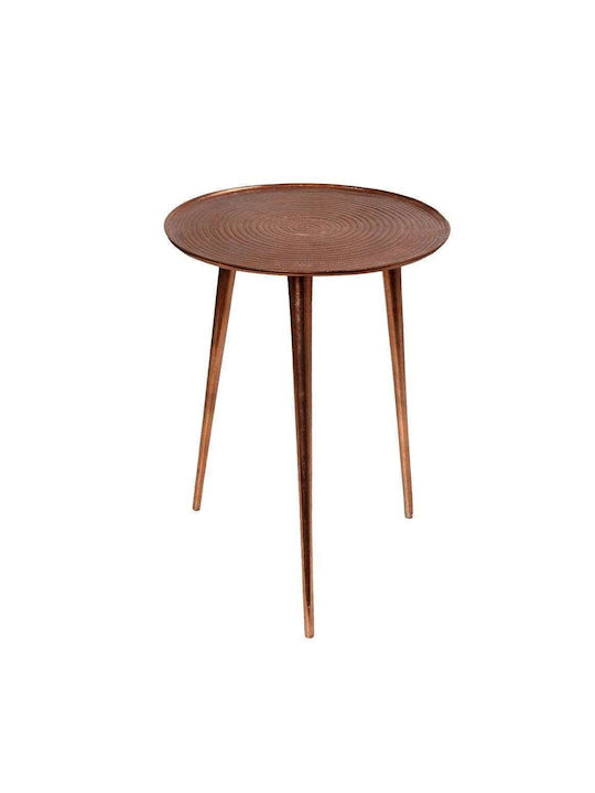 Masă Laterală Rotundă Din Aluminiu Bronz M39xL39xÎ53cm