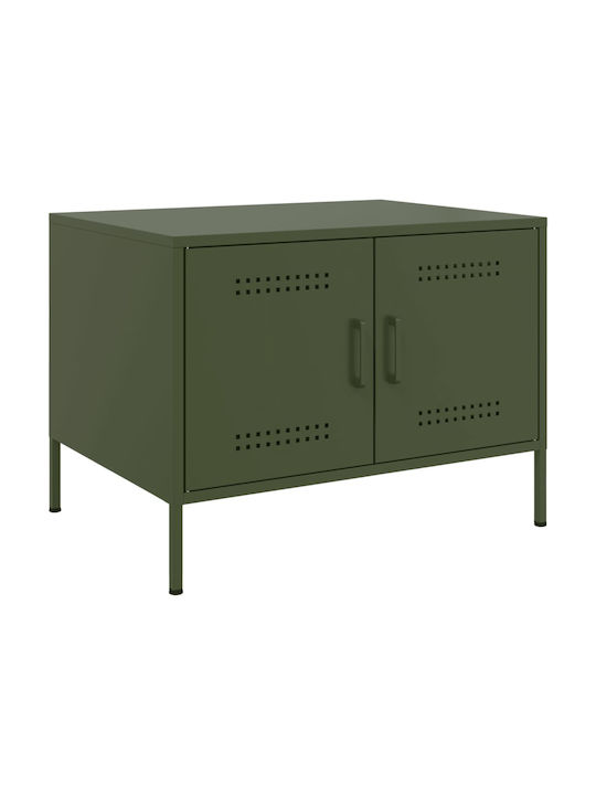 Rectangular Metal Green Side Table M68xL50xH50.5cm