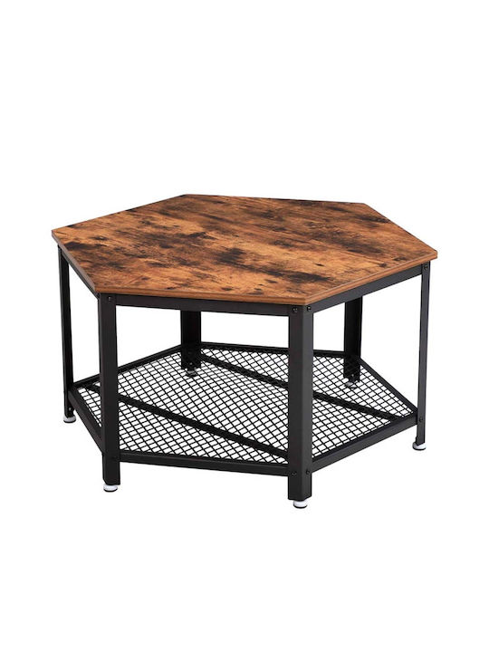 Masa De Cafea Rotundă Centrală Din Lemn Maro L75xL75xÎ45cm