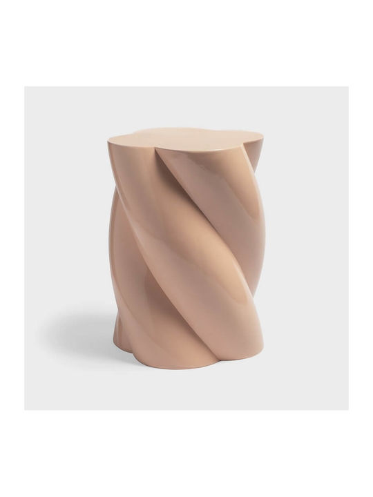 Βοηθητικό Pillar Τραπεζάκι &klevering Marshmallow Pink Glass Fiber 40 X Ø 30 Cm
