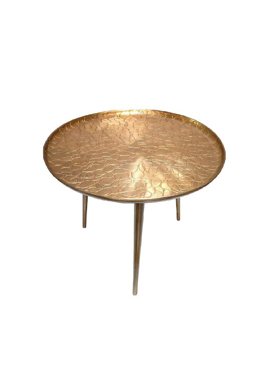 Round Aluminum Side Table Gold M57xL57xH48cm
