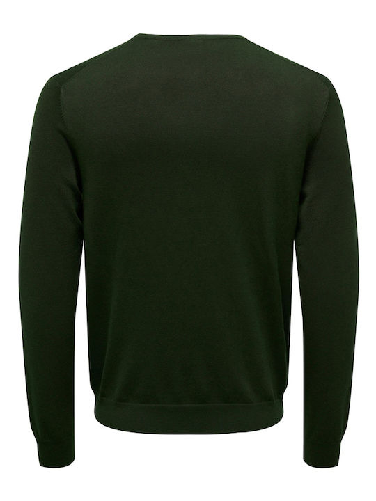 Langarm-Pullover Khaki