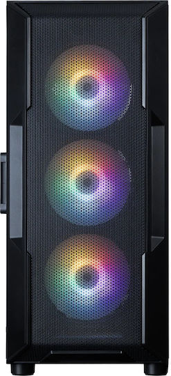 Zalman I3 Neo V2 RGB Gaming Midi Tower Κουτί Υπολογιστή με Πλαϊνό Παράθυρο Μαύρο