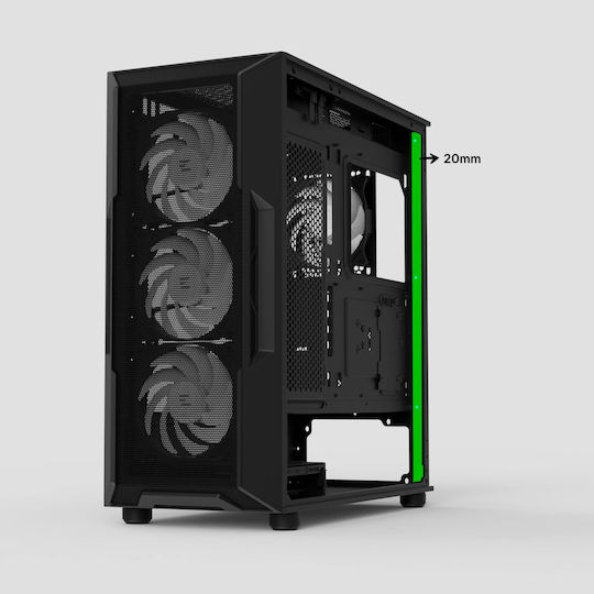 Zalman I3 Neo V2 RGB Gaming Midi Tower Κουτί Υπολογιστή με Πλαϊνό Παράθυρο Μαύρο